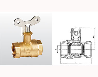 埃美柯黃銅帶鎖球閥結構圖