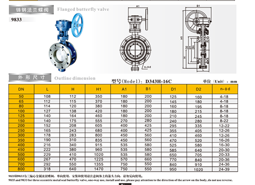 埃美柯硬密封法蘭蝶閥鏈接尺寸圖 埃美柯硬密封法蘭蝶閥鏈接尺寸圖